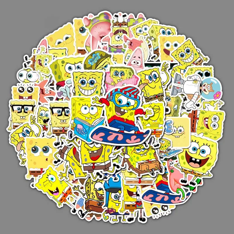 50Pcs Anime Cartoon Spongebob's Stickers Kawaii Cute Phone Laptop Helmet Guitar Luggage Notebook Skateboard Decal Kid Toy
50Pcs Anime Cartoon Spongebob's Stickers Kawaii Cute Phone Laptop Helmet Guitar Luggage Notebook Skateboard Decal Kid Toy