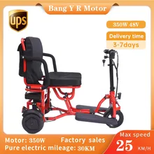 48V Electric Tricycle 350W Mobility Scooter Brushless Motor Elderly Assistance Leisure Daily Commuting Extra Long Range