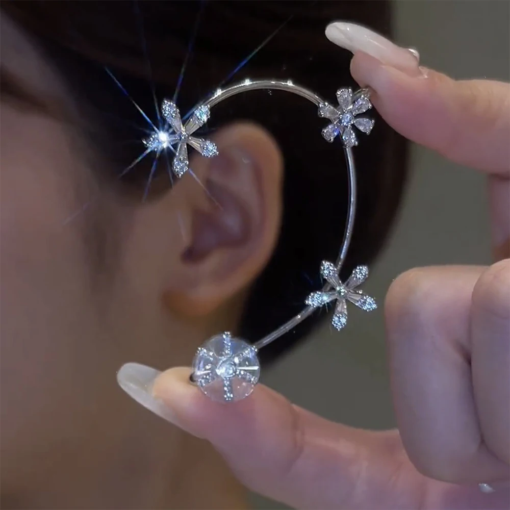 2022 New Rotatable Sparkling Zircon Earrings for Women Trend Fashion Silver Windmill Non Piercing Ear Cuff Girl Party Jewelry
2022 New Rotatable Sparkling Zircon Earrings for Women Trend Fashion Silver Windmill Non Piercing Ear Cuff Girl Party Jewelry