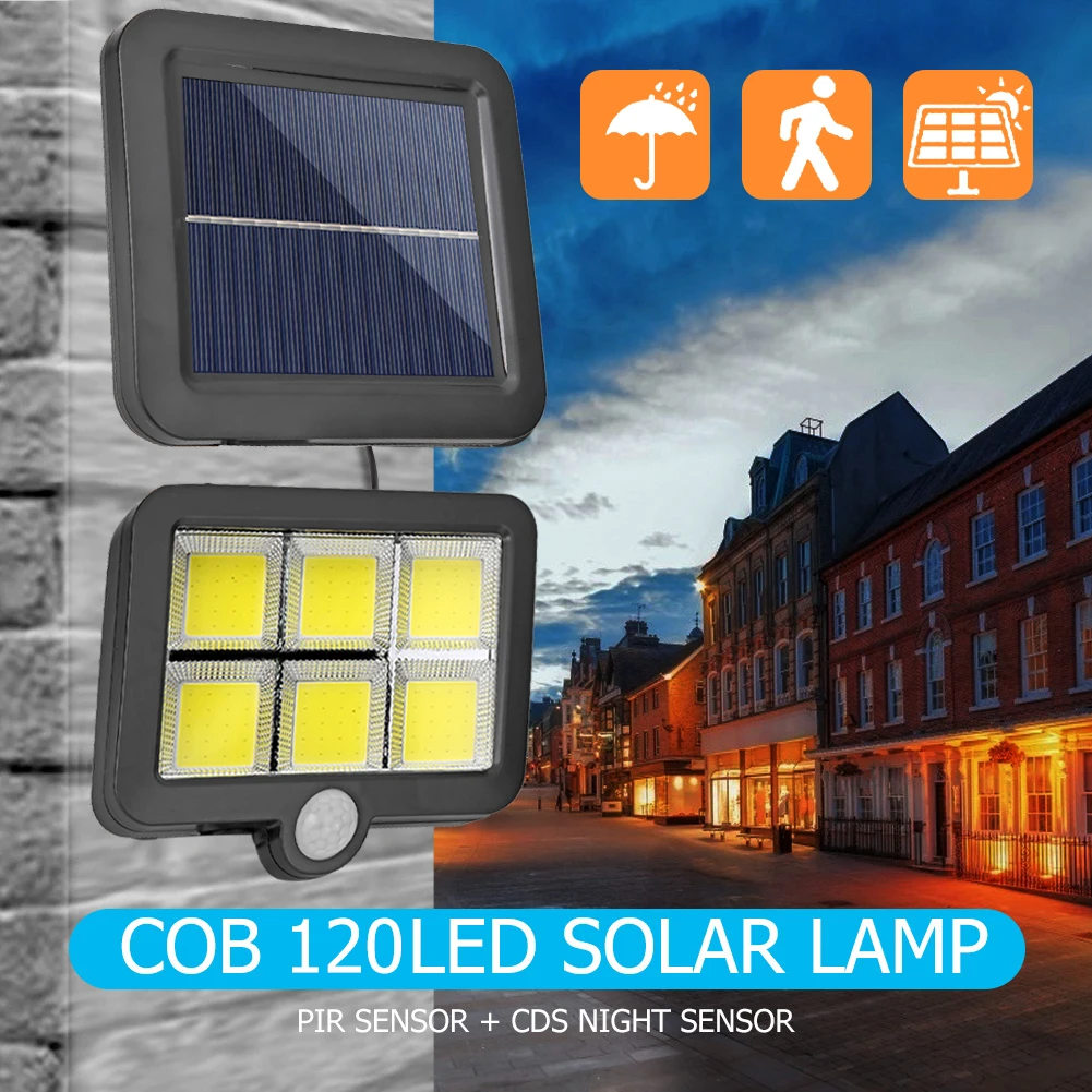 120 LED Solar Energy Powered Wall Split Lamp Emergency PIR Motion/Infrared Sensor Outdoor Courtyard Waterproof Lights
120 LED Solar Energy Powered Wall Split Lamp Emergency PIR Motion/Infrared Sensor Outdoor Courtyard Waterproof Lights