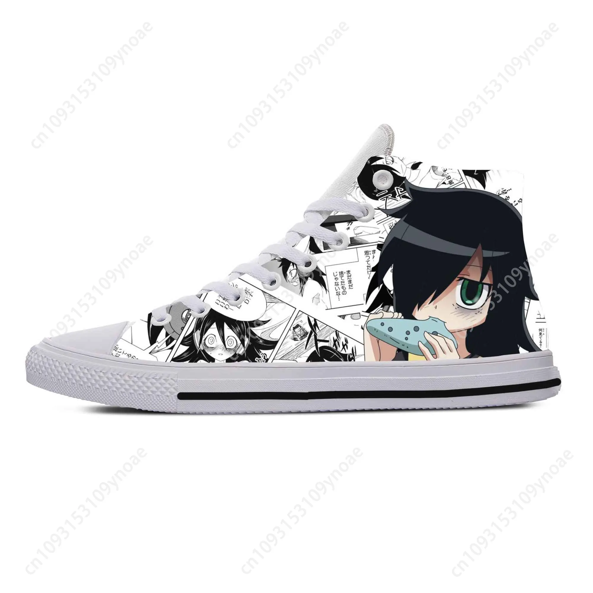 Японское аниме Манга Комикс Watamote Kuroki Tomoko Повседневная тканевая обувь Высокие