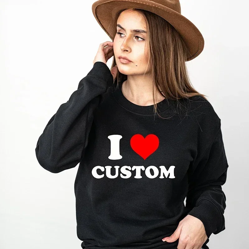 2023 индивидуальная Женская толстовка с круглым вырезом и надписью «I Love Heart»
2023 индивидуальная Женская толстовка с круглым вырезом и надписью «I Love Heart»