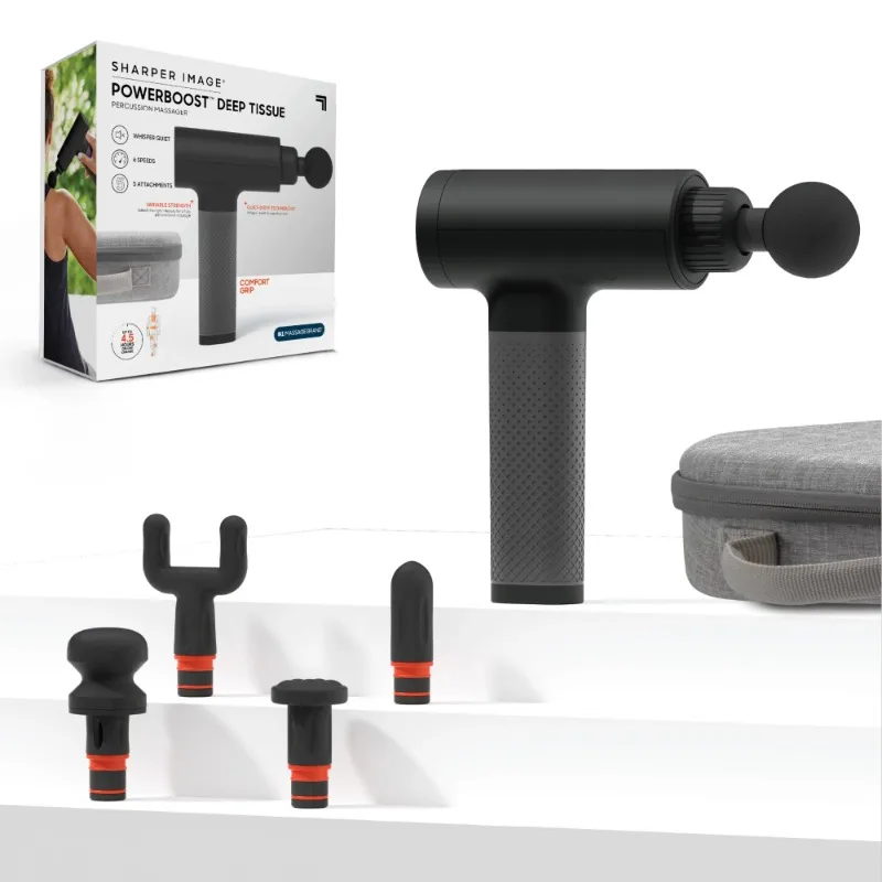 Sharper Image® Powerboost® Deep Tissue Percussion Massager Version 3.0, Massage Gun w/ 5 Attachments, 6 Speed Settings
Sharper Image® Powerboost® Deep Tissue Percussion Massager Version 3.0, Massage Gun w/ 5 Attachments, 6 Speed Settings