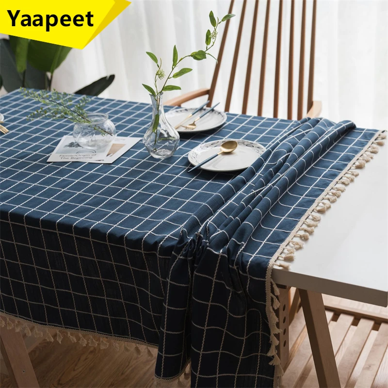 Modern Cotton Linen Tablecloth Lattice Tablecloth Tassel Household Desk Dustproof Cloth Coffee Table Table Cloth Cover Towel
Modern Cotton Linen Tablecloth Lattice Tablecloth Tassel Household Desk Dustproof Cloth Coffee Table Table Cloth Cover Towel