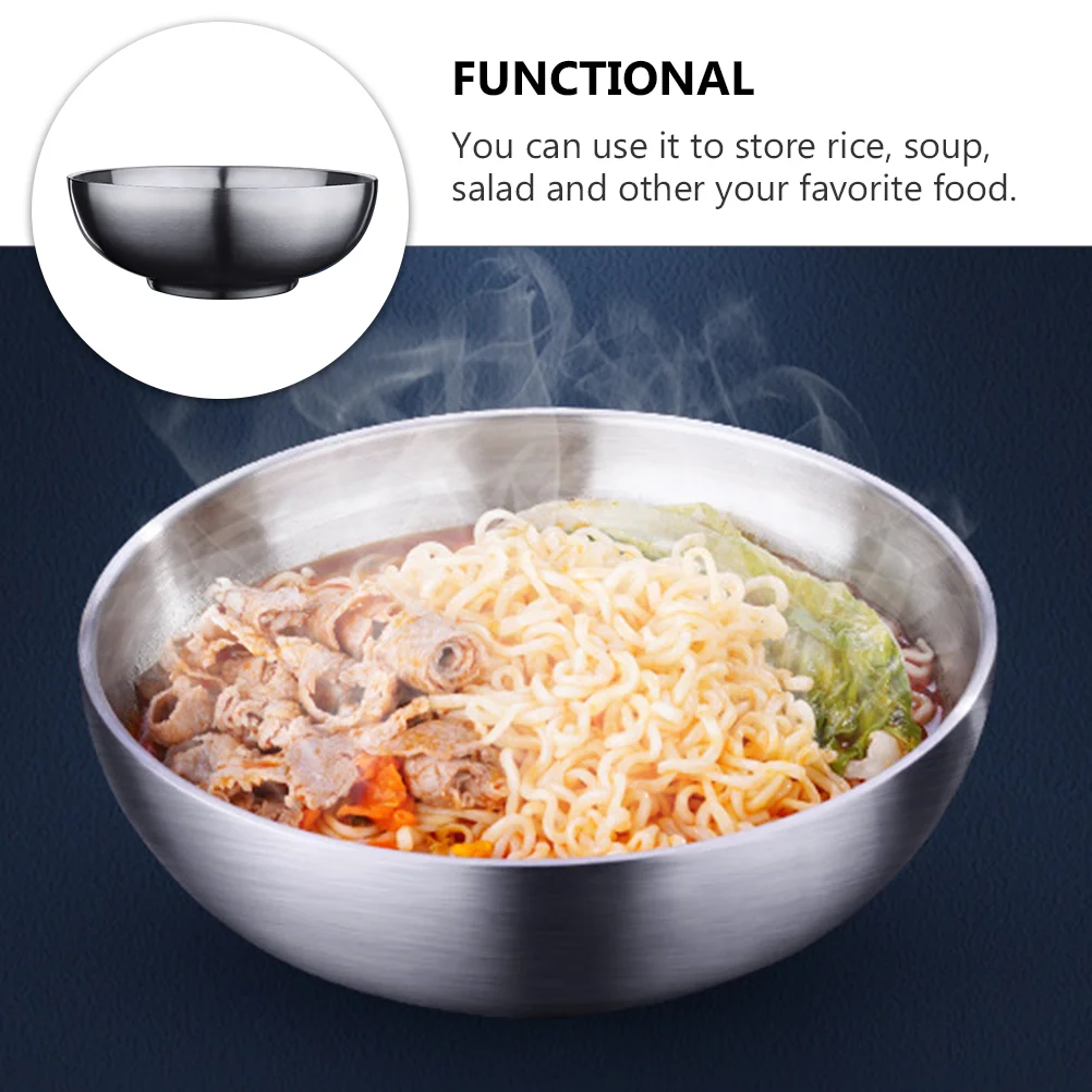 Bowl Bowls Stainless Steel Soup Metal Mixing Noodle Ramen Rice Large Serving Salad Cerealkorean Pasta Prep Lidfor Pho Dish Snack
Bowl Bowls Stainless Steel Soup Metal Mixing Noodle Ramen Rice Large Serving Salad Cerealkorean Pasta Prep Lidfor Pho Dish Snack