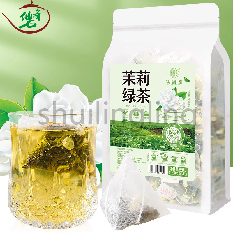 Jasmine Green Tea 75g /25bags Triangle Wrapped Jasmine Oolong Tea Flower and Grass Health Tea
Jasmine Green Tea 75g /25bags Triangle Wrapped Jasmine Oolong Tea Flower and Grass Health Tea