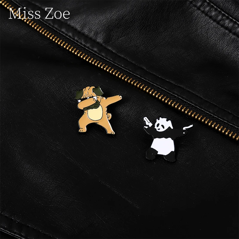 Cool Sunglasses Dog Panda Enamel Pin Cartoon Pose Decorative Metal Pins For Clothes Dress Funny Brooches Backpack Badge For Kids
Cool Sunglasses Dog Panda Enamel Pin Cartoon Pose Decorative Metal Pins For Clothes Dress Funny Brooches Backpack Badge For Kids