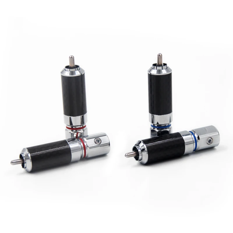 Hifi RCA Plug High Performance Carbon Fiber Rhodium plated RCA Spaeker cable RCA Socket plug audio cable connector
Hifi RCA Plug High Performance Carbon Fiber Rhodium plated RCA Spaeker cable RCA Socket plug audio cable connector