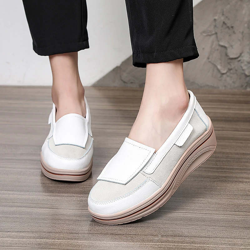 2022 Platform Sneakers Women Genuine Cow Leather Flats Slip On Loafers Shoes Shallow Ladies Casual Footwear Height Increasing
2022 Platform Sneakers Women Genuine Cow Leather Flats Slip On Loafers Shoes Shallow Ladies Casual Footwear Height Increasing