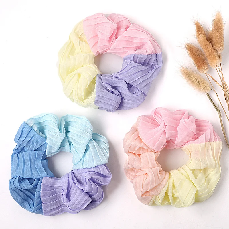 1PC New Chiffon Tri-color Stitching Hair Bands For Women Girls Scrunchies Headband Hair Ties Ponytail Holder Hair Accessories
1PC New Chiffon Tri-color Stitching Hair Bands For Women Girls Scrunchies Headband Hair Ties Ponytail Holder Hair Accessories