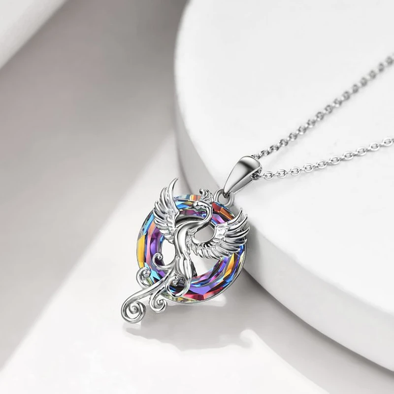 Fashion Lovely Firebird Crystal Pendant Necklace Lady Colorful Crystal Phoenix Wings Pendant Necklace Beautiful Birthday Gift
Fashion Lovely Firebird Crystal Pendant Necklace Lady Colorful Crystal Phoenix Wings Pendant Necklace Beautiful Birthday Gift