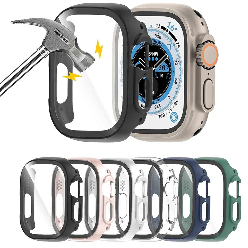 Glass+case For Apple Watch Ultra 2 49mm strap smartwatch PC Bumper+Screen Protector Tempered Cover iwatch serie Ultra 49mm band
Glass+case For Apple Watch Ultra 2 49mm strap smartwatch PC Bumper+Screen Protector Tempered Cover iwatch serie Ultra 49mm band