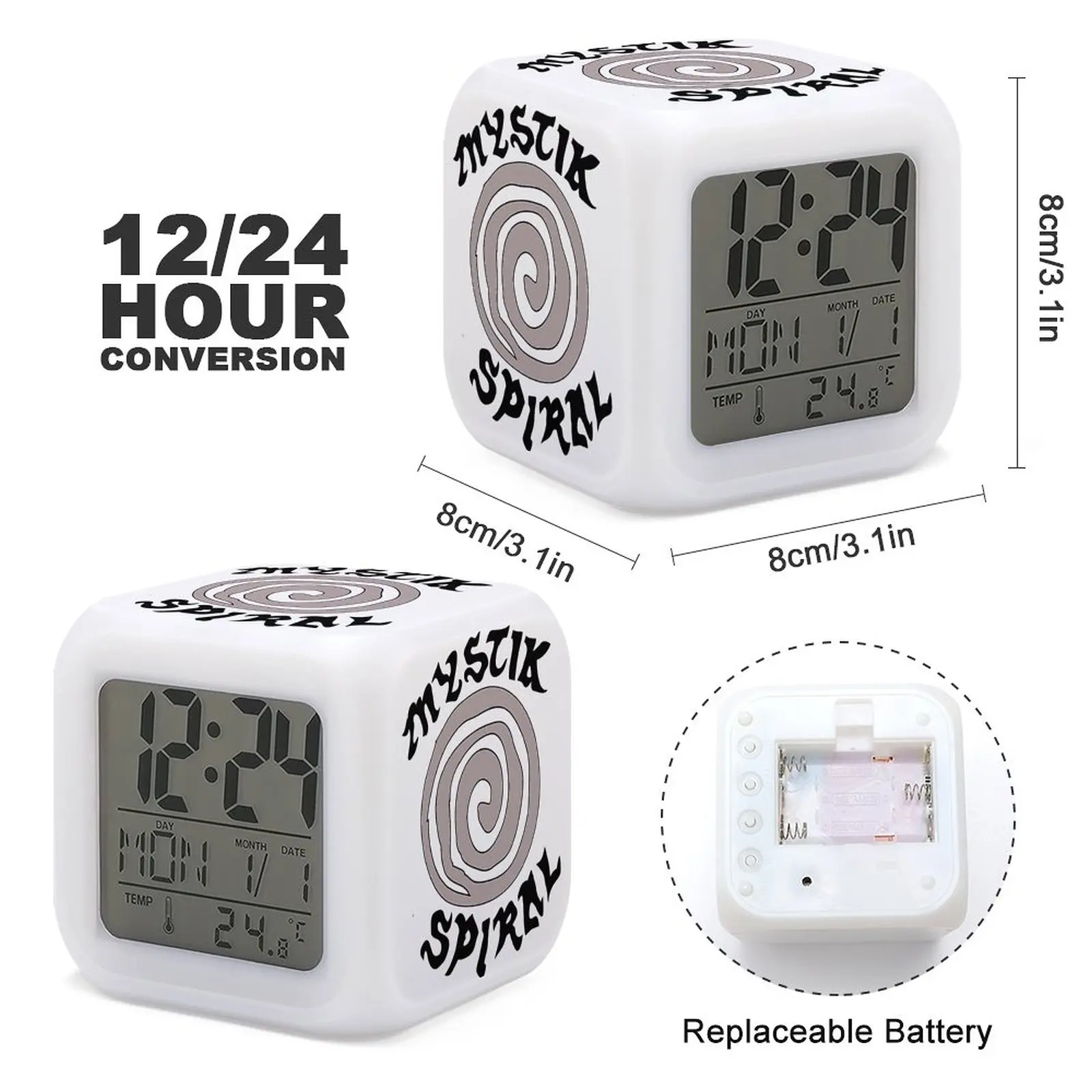 The Spiral Daria DIY Mute Colorful Color Changing Alarm Clock LED Display Chronometer Premium Guest BedroomHome Decoration New
The Spiral Daria DIY Mute Colorful Color Changing Alarm Clock LED Display Chronometer Premium Guest BedroomHome Decoration New