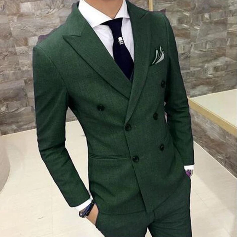 Double Breasted Men Suits Slim Fit Peaked Lapel Groom Tuxedo for Wedding Dinner 2 Pieces Custom Prom Fashion Blazer with Pants
Double Breasted Men Suits Slim Fit Peaked Lapel Groom Tuxedo for Wedding Dinner 2 Pieces Custom Prom Fashion Blazer with Pants
