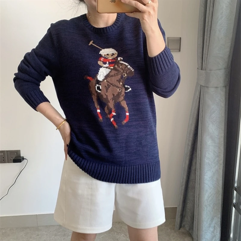 Autumn Women's New RL Bear Embroidered Pullover Fashion Casual Popular Streetwear Sweater Vintage Unisex High Quality Pullover
Autumn Women's New RL Bear Embroidered Pullover Fashion Casual Popular Streetwear Sweater Vintage Unisex High Quality Pullover