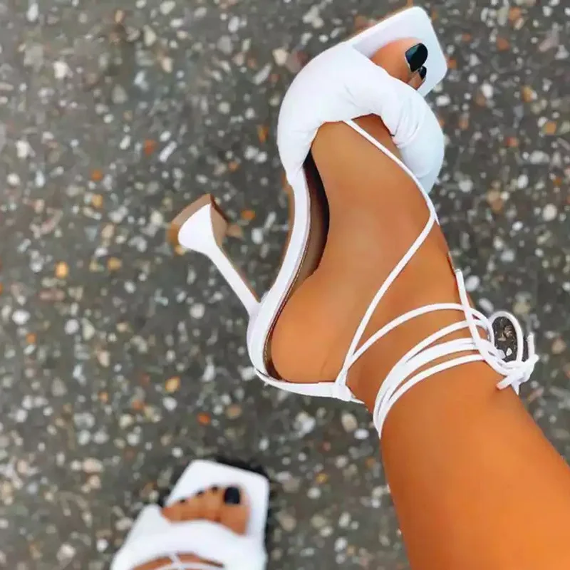 Ankle Strap Sandals Women's Summer Female Sexy Cozy Lace-up Square Toe 9cm High Heels Narrow Band Women Shoes Size 35-42
Ankle Strap Sandals Women's Summer Female Sexy Cozy Lace-up Square Toe 9cm High Heels Narrow Band Women Shoes Size 35-42