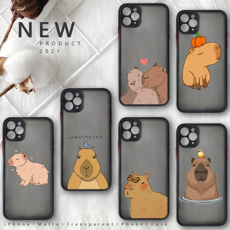Be happy Capybara cute cartoon Phone Case matte transparent For iphone 14 11 12 13 plus mini x xs xr pro max cover
Be happy Capybara cute cartoon Phone Case matte transparent For iphone 14 11 12 13 plus mini x xs xr pro max cover