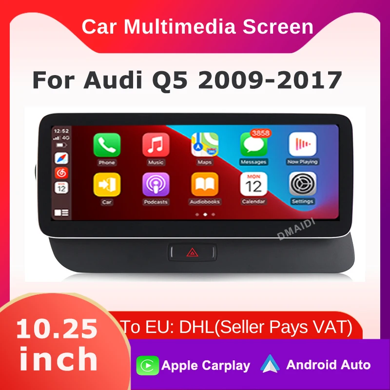 Автомобильный мультимедийный 10,25 дюймовый беспроводной Apple CarPlay Android авто для Audi Q5 2009-2017 LHD RHD головное устройство видеокамера с сенсорным экр...
Автомобильный мультимедийный 10,25 дюймовый беспроводной Apple CarPlay Android авто для Audi Q5 2009-2017 LHD RHD головное устройство видеокамера с сенсорным экр...