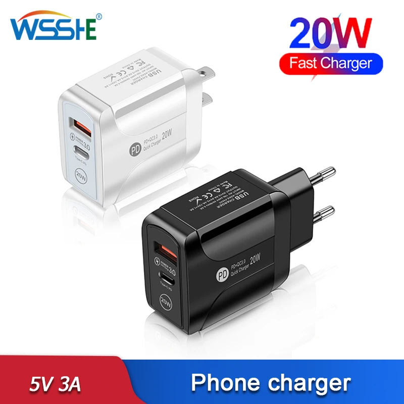 20W Fast Charge Charger 5V 3A PD Phone Charging Portable USB Type C Adapter For Iphone 11 12 13 Pro Max Samsung Xiaomi Apple
20W Fast Charge Charger 5V 3A PD Phone Charging Portable USB Type C Adapter For Iphone 11 12 13 Pro Max Samsung Xiaomi Apple