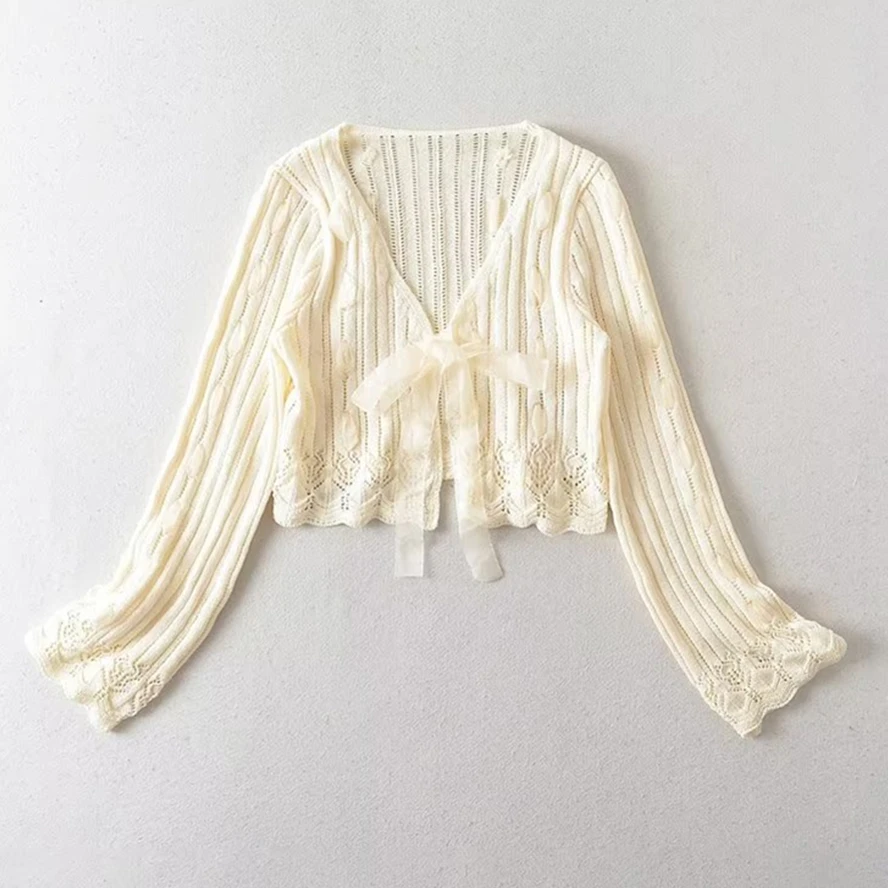 Dave&Di French Fashion Cardigan Retro Bow Knit Top Ladies Beige Color Casual Sweaters Women
Dave&Di French Fashion Cardigan Retro Bow Knit Top Ladies Beige Color Casual Sweaters Women