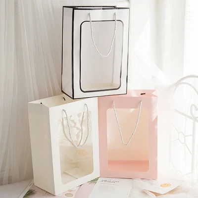 10Pcs Visiable Paper Gift Bag With Clear Window For Gift Toy Cloth Accessories Packing Ins Creative Bags
10Pcs Visiable Paper Gift Bag With Clear Window For Gift Toy Cloth Accessories Packing Ins Creative Bags