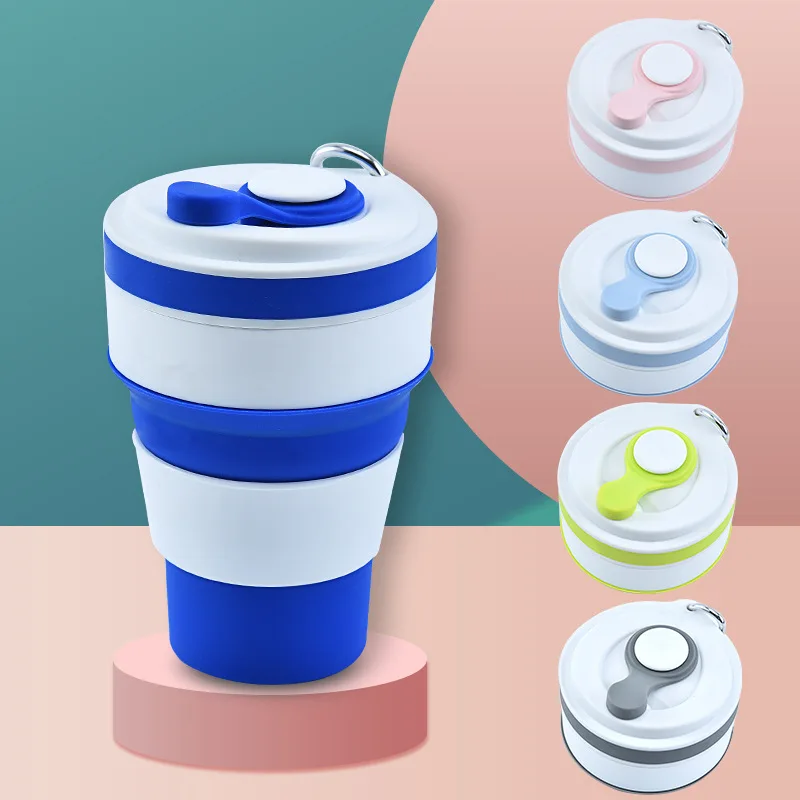 

Hot Folding Silicone Cup Portable Silicone Telescopic Drinking Collapsible Coffee Cup Multi-function Foldable Silica Mug Travel