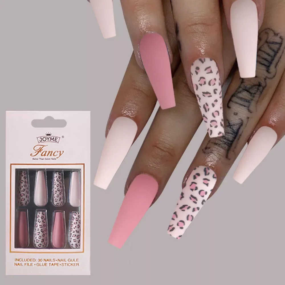 2023NEW Pink Leopard Designs False Nails French Long Coffin Fake Nail Fashion Artificial Full Cover Nail Art Tips Press on Nail
2023NEW Pink Leopard Designs False Nails French Long Coffin Fake Nail Fashion Artificial Full Cover Nail Art Tips Press on Nail