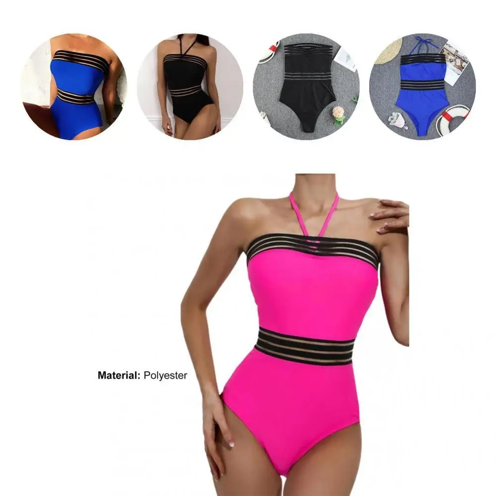 Стильный женский слитный облегающий купальник-бикини с лямкой на шее и открытой спиной в стиле пэчворк
Стильный женский слитный облегающий купальник-бикини с лямкой на шее и открытой спиной в стиле пэчворк