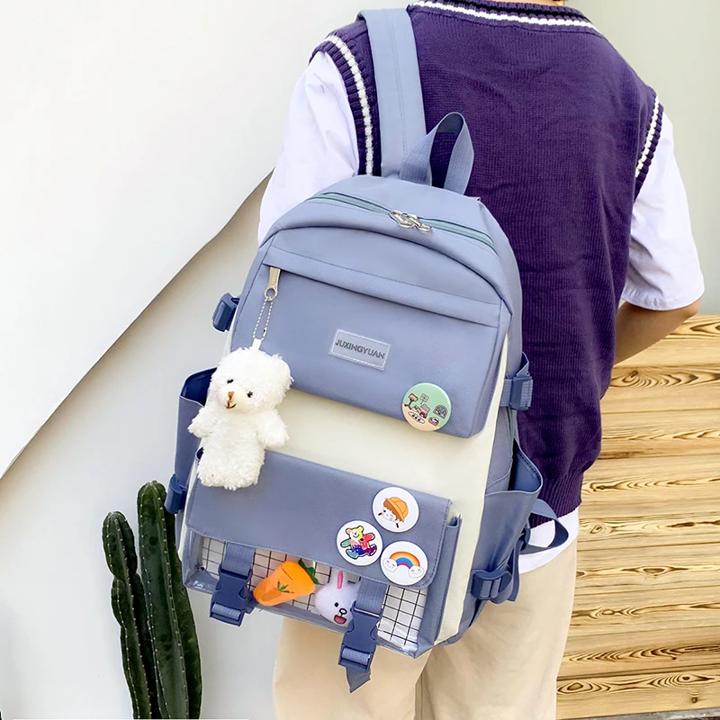 Backpack Female Fresh Campus Style Five-piece Primary School Student Backpack Student Cute Schoolbag
Backpack Female Fresh Campus Style Five-piece Primary School Student Backpack Student Cute Schoolbag
