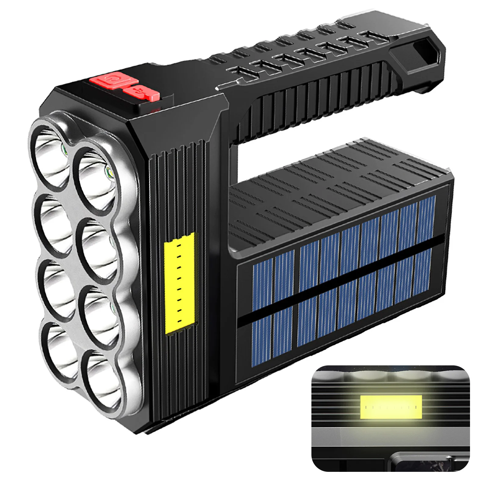 Solar Powered Flashlight Portable Searchlight Outdoor Household Portable Spotlight Emergency Multifunctional Solar Torch Light
Solar Powered Flashlight Portable Searchlight Outdoor Household Portable Spotlight Emergency Multifunctional Solar Torch Light