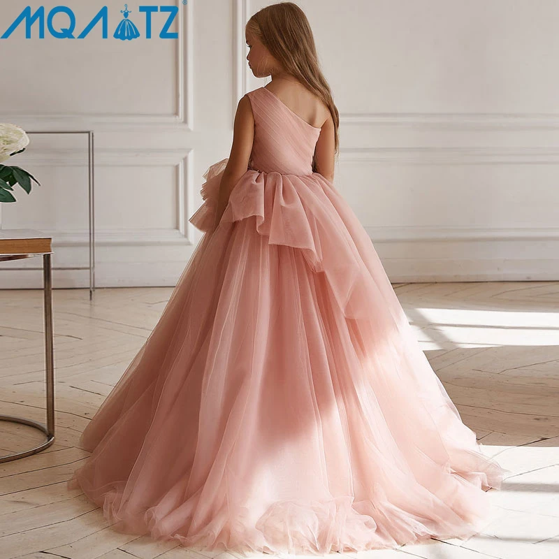 

MQATZ Summer Dress Long Gown Flower Girls Baby Clothes Children Princess Birthday Party Prom Host Wedding Bridesmaid Vestidos