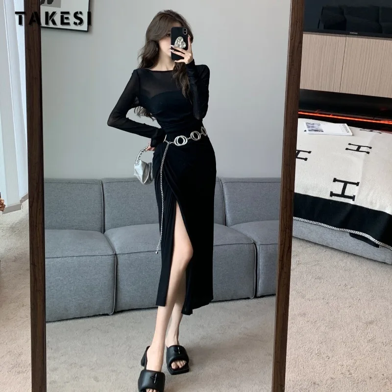 Women Sexy Long Sleeve V-Neck Round Neck Sheath Mini Dresses 2023 Autumn Party Club High Waist Slim Fit Gothic Black Dress
Women Sexy Long Sleeve V-Neck Round Neck Sheath Mini Dresses 2023 Autumn Party Club High Waist Slim Fit Gothic Black Dress