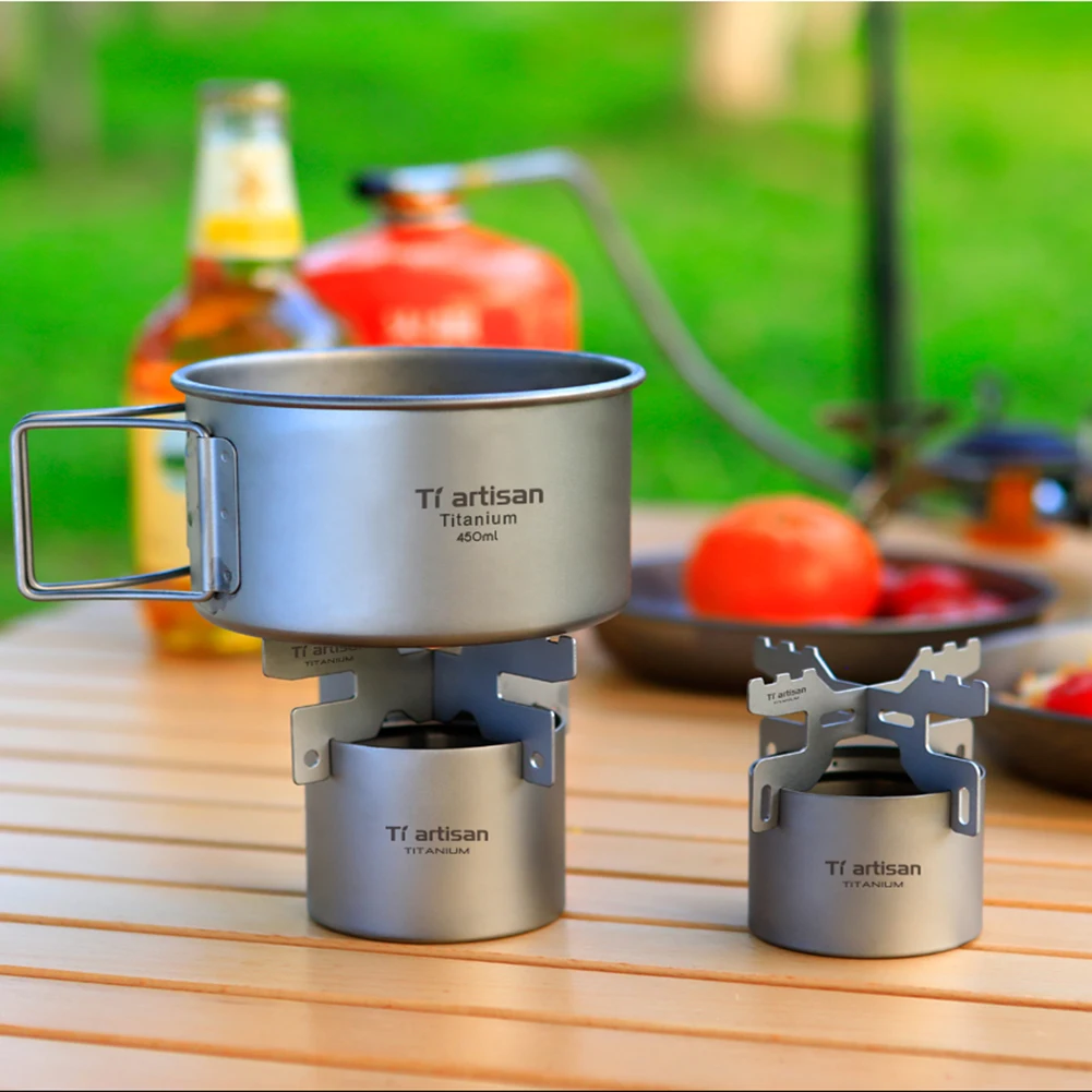 100ml Camping Titanium Alcohol Stove Lightweight Liquid Spirit Stove Furnace With Cross Stand Outdoor Hiking Backpacking Parts
100ml Camping Titanium Alcohol Stove Lightweight Liquid Spirit Stove Furnace With Cross Stand Outdoor Hiking Backpacking Parts
