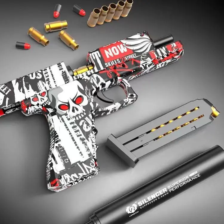 New Csnoobs Glock M1911 Graffiti Toys Gun Shell Ejection Airsoft Pistol Soft Bullet For Boys Outdoor Sports CS Shooting Gun
New Csnoobs Glock M1911 Graffiti Toys Gun Shell Ejection Airsoft Pistol Soft Bullet For Boys Outdoor Sports CS Shooting Gun