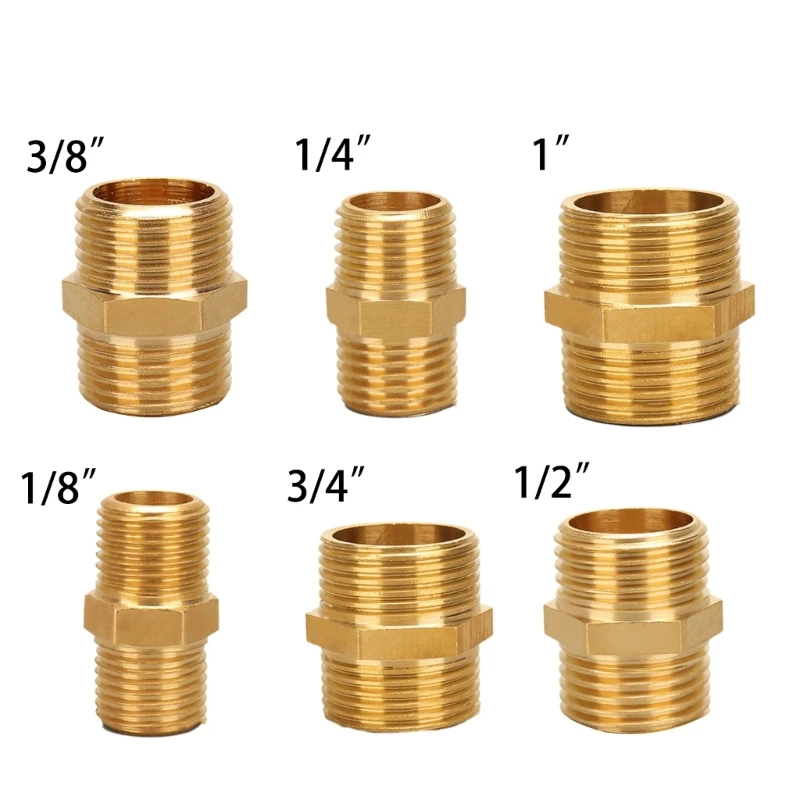 Твердый латунный штуцер для труб, штуцер-переходник для труб, равные разъемы для сосков, шестигранный адаптер, прямой разъем
Твердый латунный штуцер для труб, штуцер-переходник для труб, равные разъемы для сосков, шестигранный адаптер, прямой разъем