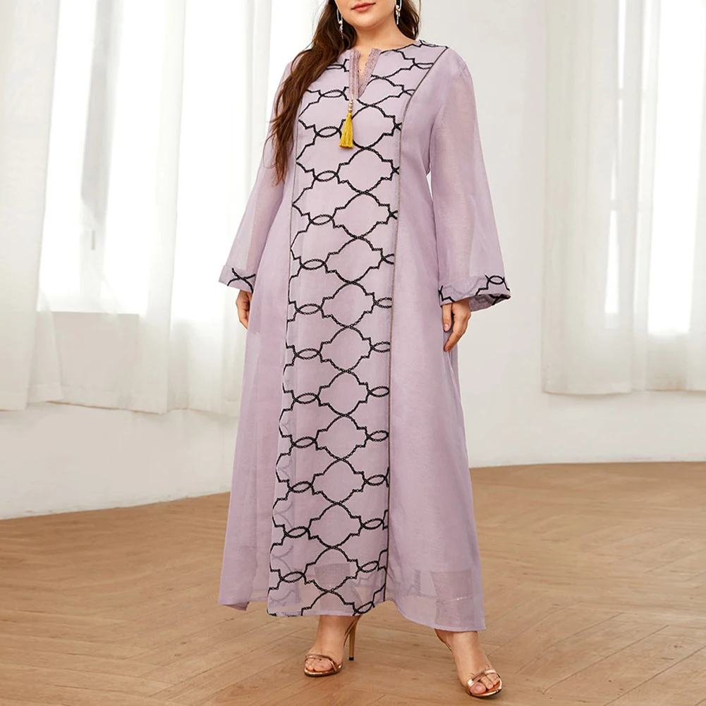 Women Plus Size Maxi Dress Long Sleeve Casual Abaya Evening Party Festival Robe Clothing Casual Loose
Women Plus Size Maxi Dress Long Sleeve Casual Abaya Evening Party Festival Robe Clothing Casual Loose