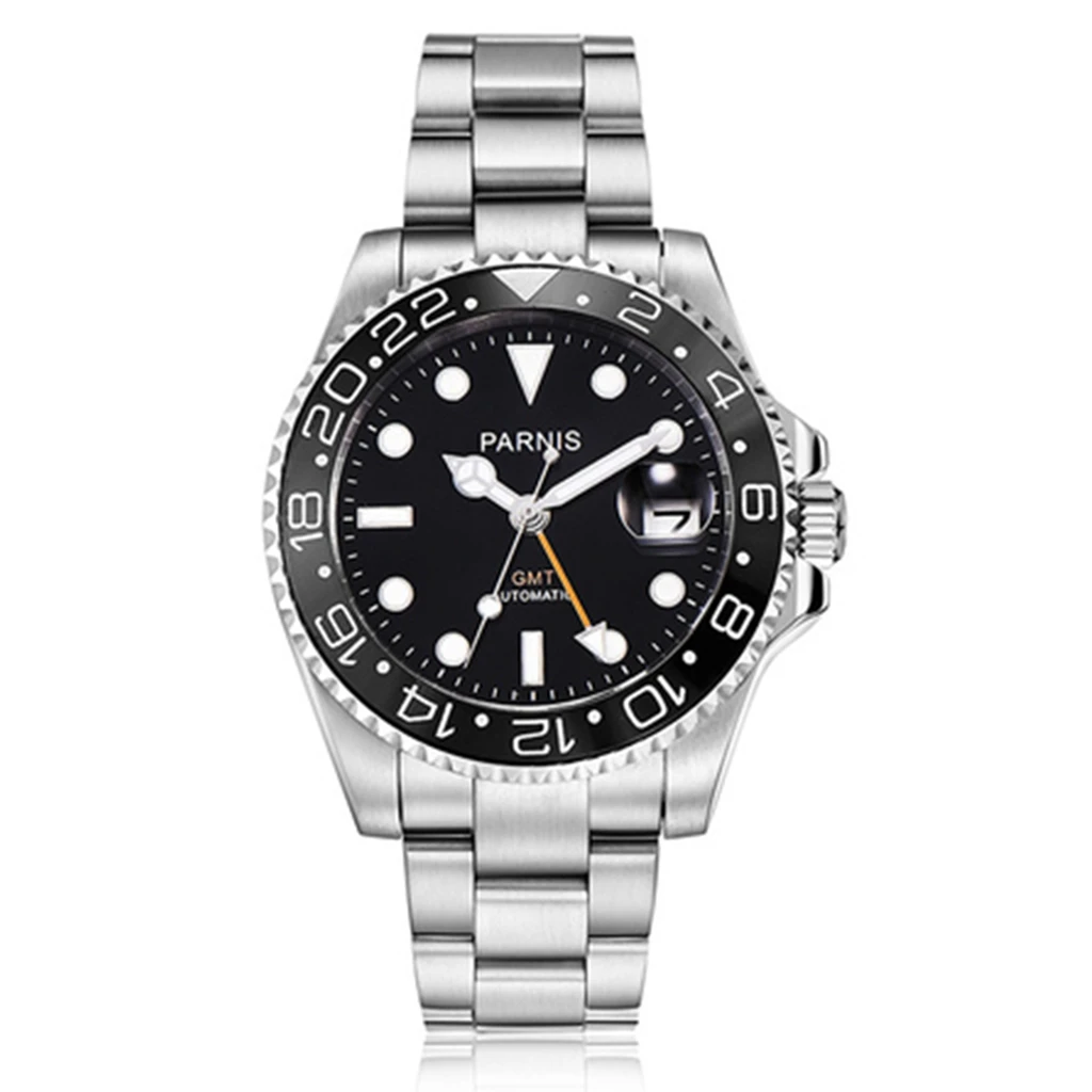 Parnis 40mm Fashion Mechanical Watches GMT Sapphire Crystal Man Watch Automatic Relogio Masculino Role Luxury Wristwatch Men
Parnis 40mm Fashion Mechanical Watches GMT Sapphire Crystal Man Watch Automatic Relogio Masculino Role Luxury Wristwatch Men