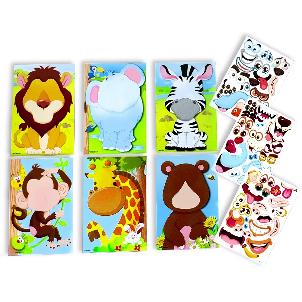 New Kid DIY Reusable Stickers Make a Princess Cartoon Animals Dinosaur Change Face Puzzle Games Assemble Toys For Children Gifts
New Kid DIY Reusable Stickers Make a Princess Cartoon Animals Dinosaur Change Face Puzzle Games Assemble Toys For Children Gifts
