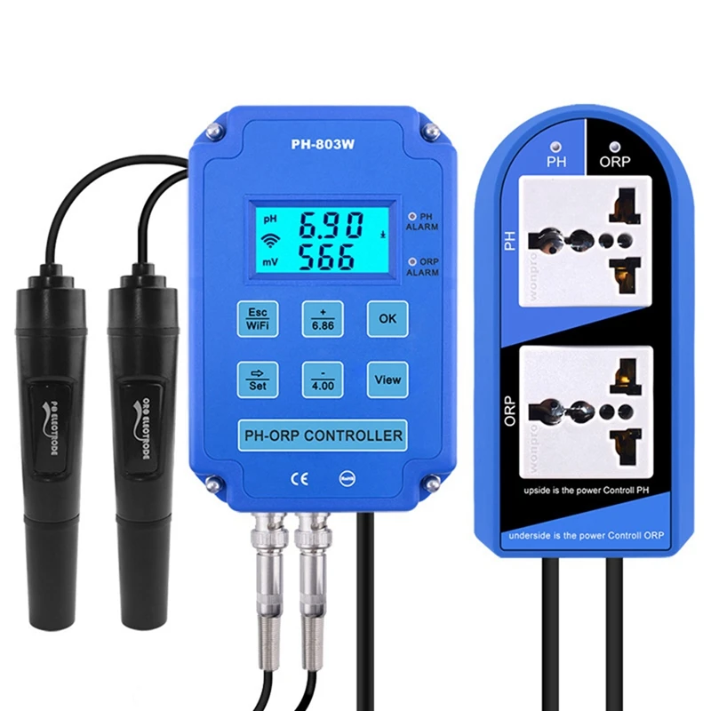 Digital PH WiFi ORP Redox 2 in 1 Controller Monitor Output Power Control Electrode Probe BNC for Aquarium EU Plug
Digital PH WiFi ORP Redox 2 in 1 Controller Monitor Output Power Control Electrode Probe BNC for Aquarium EU Plug