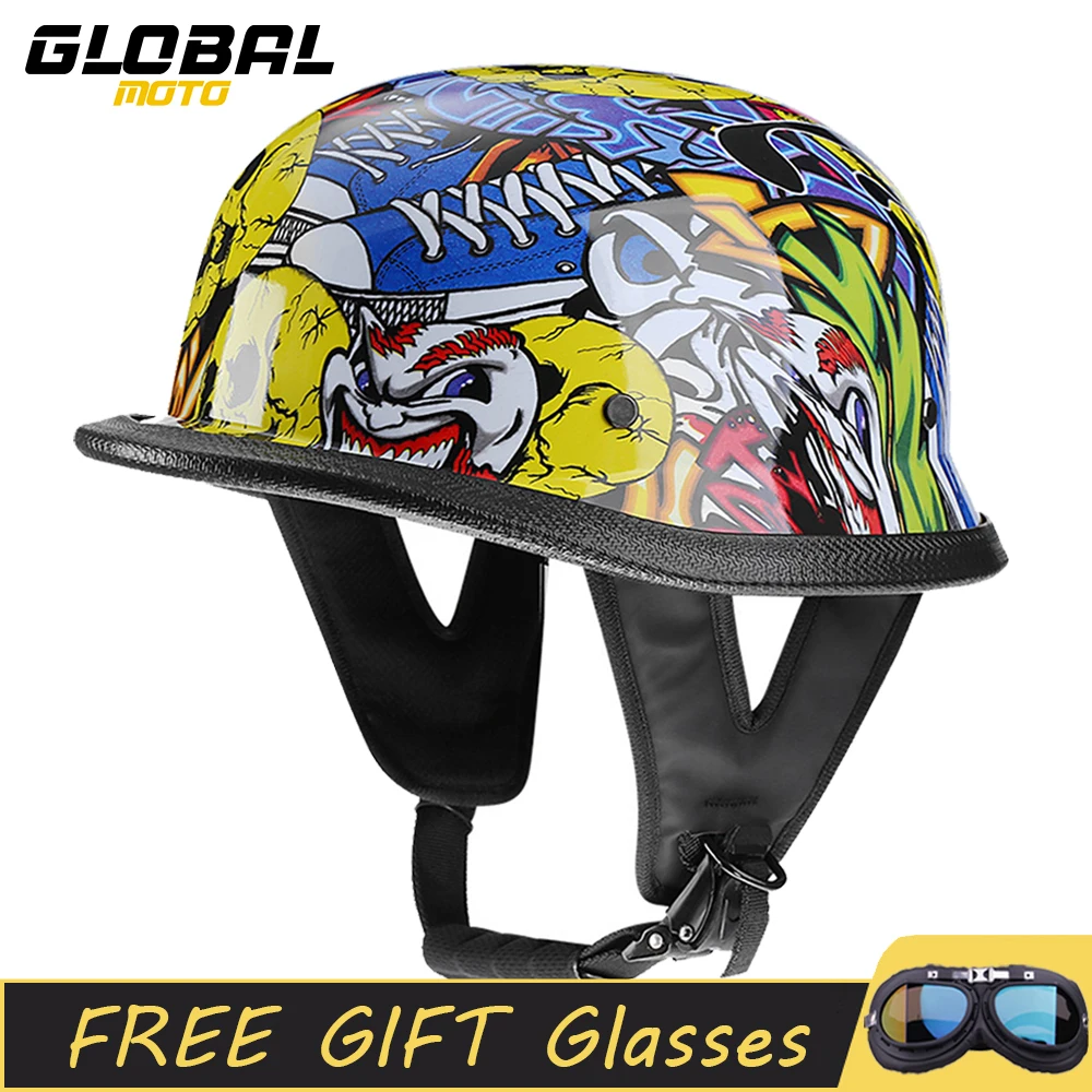 Motorcycle Helmet German Style Half Face German Helmet Leather Vintage Motorcycle Helmet DOT Certification Casque Moto S-XXL
Motorcycle Helmet German Style Half Face German Helmet Leather Vintage Motorcycle Helmet DOT Certification Casque Moto S-XXL