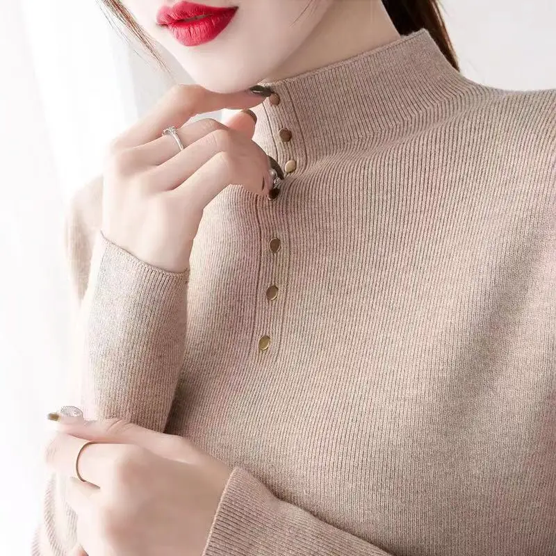 Women's Half Turtleneck Sweater New Student Leggings with Autumn/winter Pullover Sweater Top Women
Women's Half Turtleneck Sweater New Student Leggings with Autumn/winter Pullover Sweater Top Women