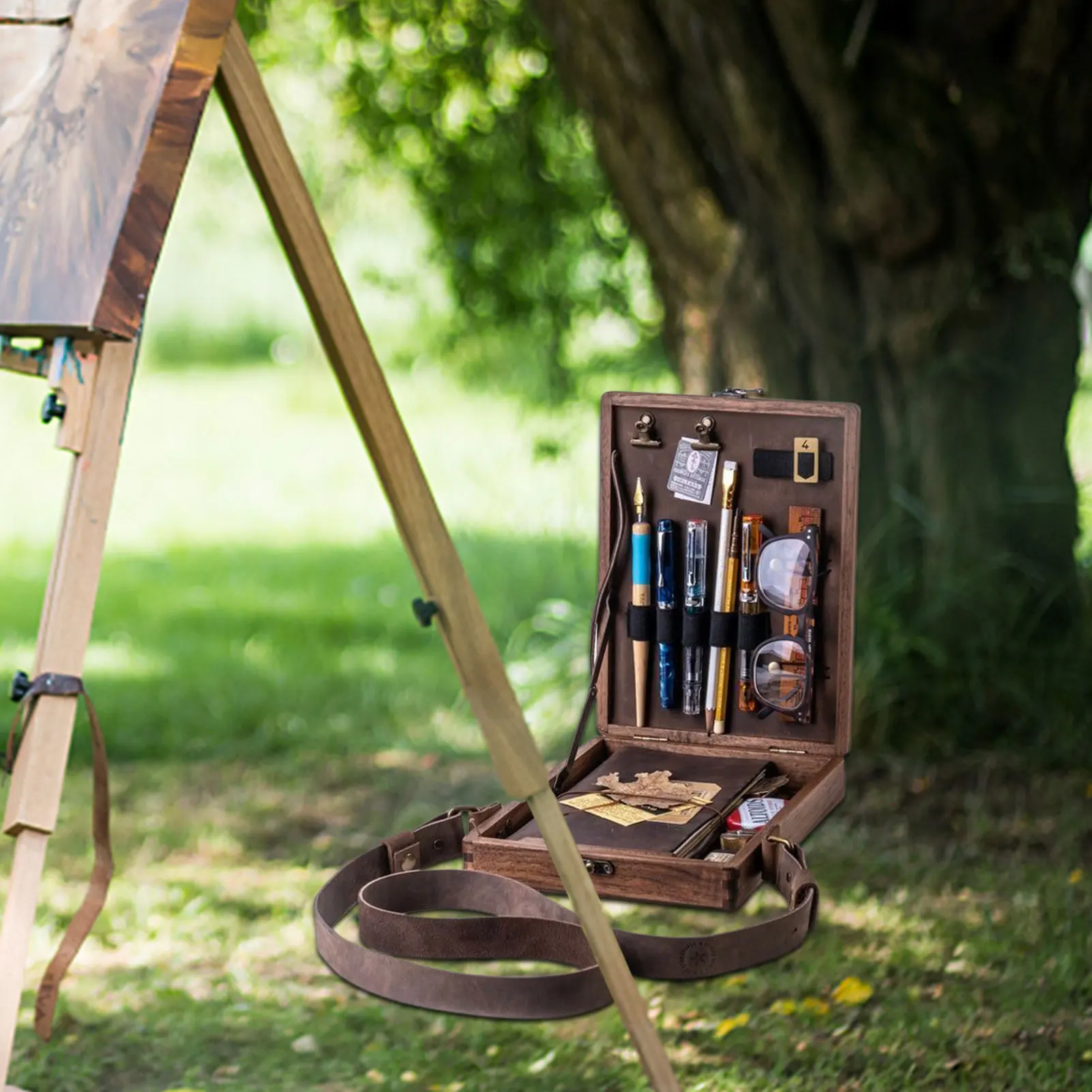 Writer Tool BoxWooden Writers Messenger Box Storage Box Storing Writer's Pen ArtistBrush Retro Decorative Portable Shoulder Bag
Writer Tool BoxWooden Writers Messenger Box Storage Box Storing Writer's Pen ArtistBrush Retro Decorative Portable Shoulder Bag