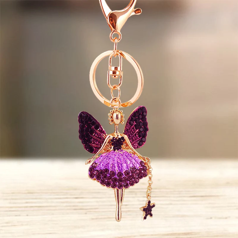Cute Rhinestone Crystal Angel Fairy Dance Keychain Wing Key Chain Key Ring Holder Bag Pendant Accessories Women Enamel Keyring
Cute Rhinestone Crystal Angel Fairy Dance Keychain Wing Key Chain Key Ring Holder Bag Pendant Accessories Women Enamel Keyring