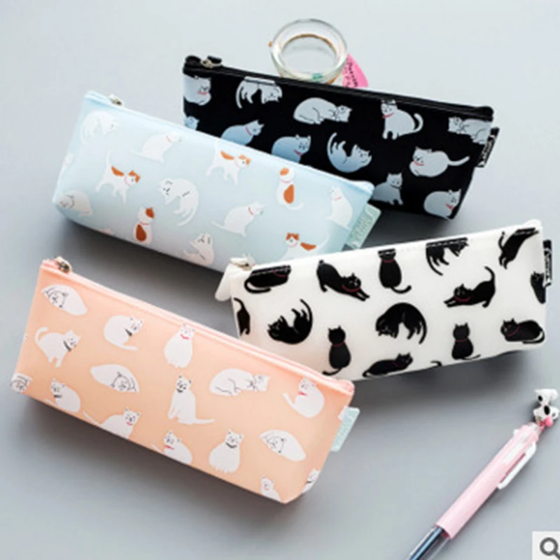 1Pcs/lot Black White Cat Silicone Pencils Case Material Escolar School Office Supplies Pencil Pouch for children Papelaria
1Pcs/lot Black White Cat Silicone Pencils Case Material Escolar School Office Supplies Pencil Pouch for children Papelaria
