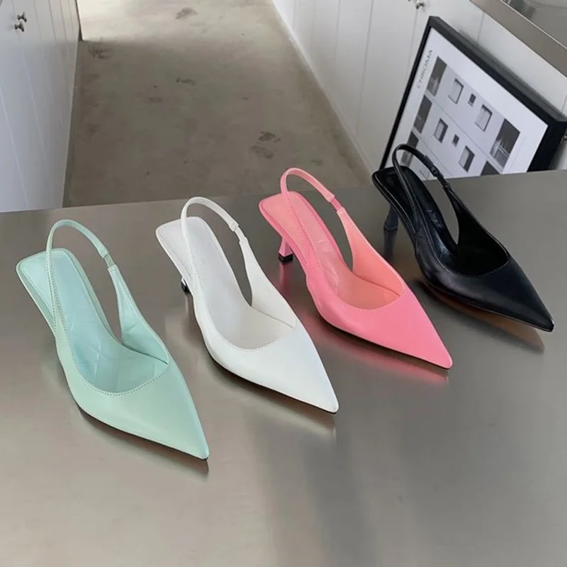 2022 New Brand Women Back Strp Sandals Pink Thin Low Heel Pumps Dress Shoes Lady Fashion Pointed Toe Shallow Slingback Mules
2022 New Brand Women Back Strp Sandals Pink Thin Low Heel Pumps Dress Shoes Lady Fashion Pointed Toe Shallow Slingback Mules