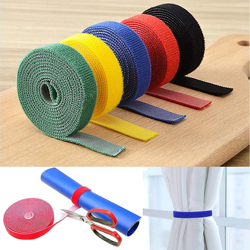 

1/3/5M/Roll Width Cable Organizer USB Cable Winder Management nylon Free Cut Ties Mouse earphone Cord cable ties