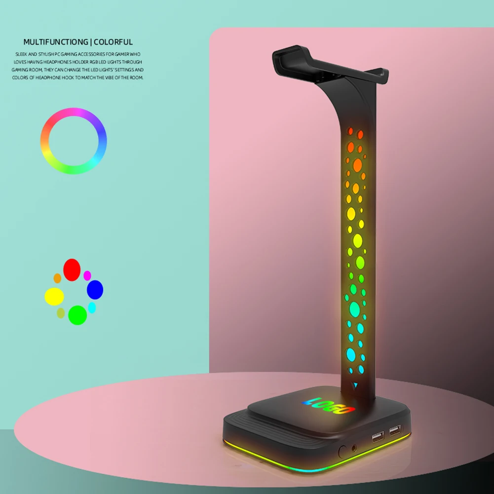 3.5mm Audio RGB Lighting Headphone Holder USB Gaming Headphone Holder RGB Backlight 2 USB Port High Quality
3.5mm Audio RGB Lighting Headphone Holder USB Gaming Headphone Holder RGB Backlight 2 USB Port High Quality