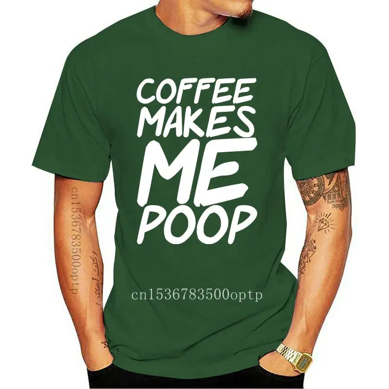 Camiseta con estampado "Coffee Makes Me Poop" para hombre y mujer, camisa negra con eslogan negro, informal, fresca, orgullo, Un
Camiseta con estampado "Coffee Makes Me Poop" para hombre y mujer, camisa negra con eslogan negro, informal, fresca, orgullo, Un