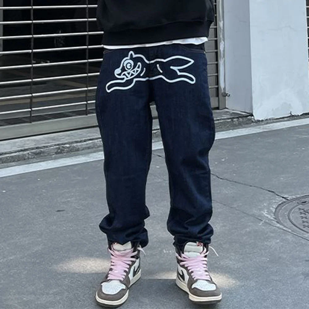 Retro Fly Dog Print Loose Baggy Straight Jeans Women Men High Street Oversize Casual Denim Pants Harajuku Hip Hop Wash Trousers
Retro Fly Dog Print Loose Baggy Straight Jeans Women Men High Street Oversize Casual Denim Pants Harajuku Hip Hop Wash Trousers
