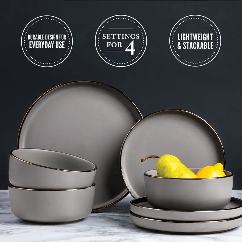 Gorgeous Ava Stoneware 12 Piece Set - Richly Colored Ceramic Tabletop Ware for Any Occasions.
Gorgeous Ava Stoneware 12 Piece Set - Richly Colored Ceramic Tabletop Ware for Any Occasions.